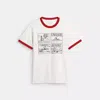 Coach X Peanuts Ringer T Shirt Aus Biobaumwolle In White