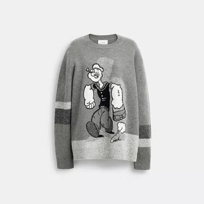 Coach X Popeye Jumper In Grey Multi