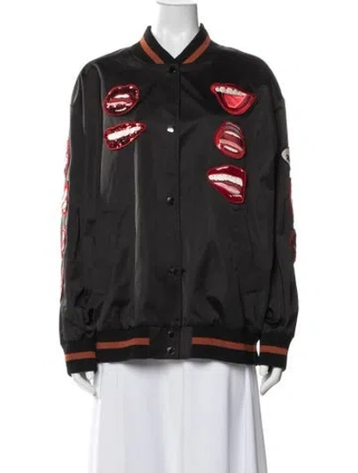 Pre-owned Coach X Tom Wesselmann Graphic Print Bomber Jacket In Gray