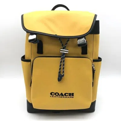 Pre-owned Coach Yellow Backpack ()