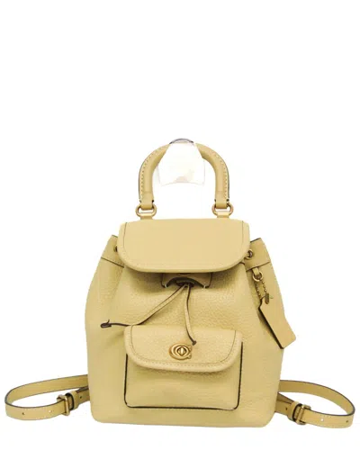 Coach Yellow Leather Backpack (authentic Pre-loved)