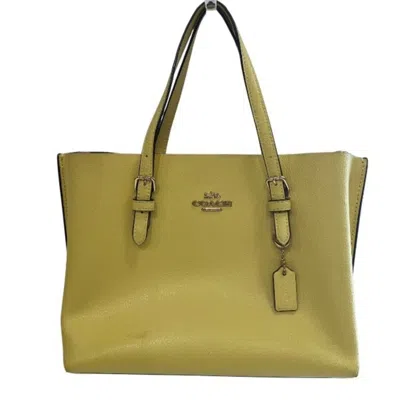 Pre-owned Coach Yellow Leather Handbag Shoulder Bag ()