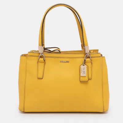 Coach Yellow Leather Mini Christie Carryall Satchel