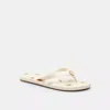 Coach Zayn Flip Flop With Shell Print In White