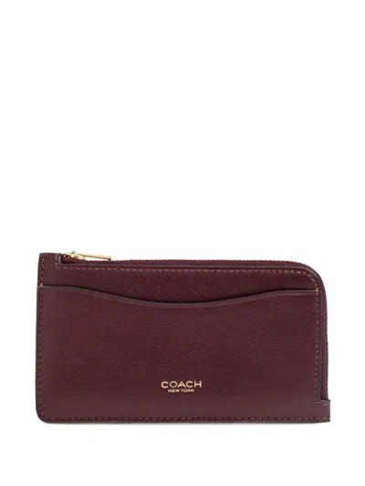 Coach Zip-around Wallet In Brown