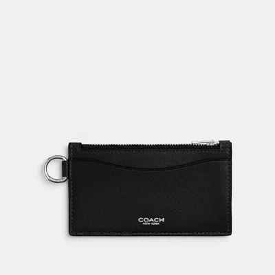 Coach Zip Card Case In Black