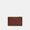 Coach Zip Card Case In Brown