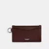 Coach Zip Card Case In Brown