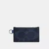 Coach Zip Card Case In Maxi Signature Canvas