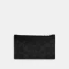 Coach Zip Card Case In Signature Canvas In Black