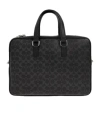 Coach Caden Zip Patterned Briefcase In Black