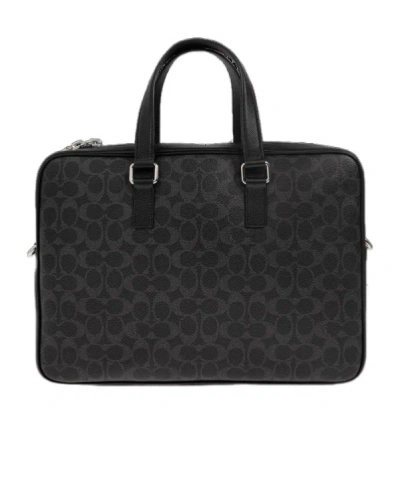 Coach Zipper Handbag In Black