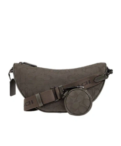 Coach Zipper Shoulder Bag In Black