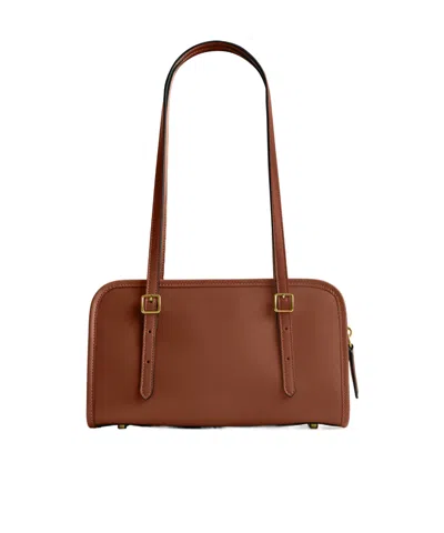 Coach Zipper Shoulder Bag In Brown