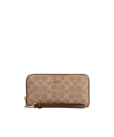Coach Zipper Wallet In Brown