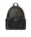 Coach Zippered Backpack In Walnut/black