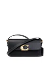 Coach Logo-plaque Shoulder Bag In Black
