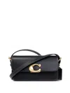 Coach Logo-plaque Shoulder Bag In Black