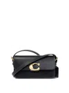 Coach Zoe Leather Shoulder Bag In Black