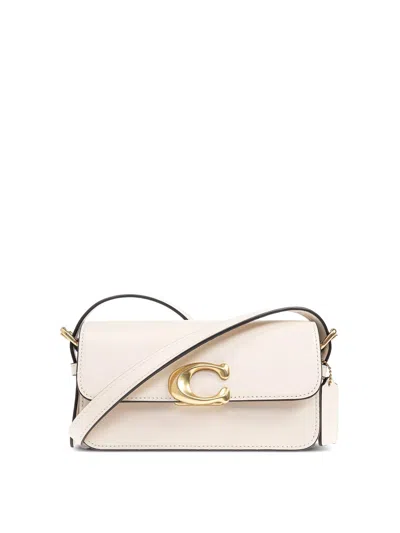 Coach Zoe Leather Shoulder Bag In White