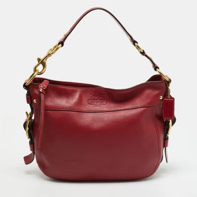 Pre-owned Coach Zoe Red Leather Shoulder Bag