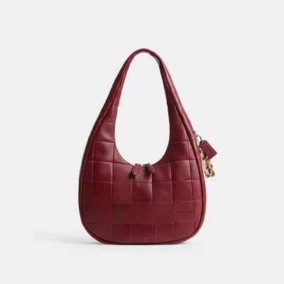 Coach Alter/ego Crescent Shoulder Bag In Checkerboard Upcrafted Leather