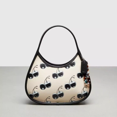 Coach Ergo Bag With Cherry Print In Black