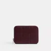 Coach Zip Around Wallet In Upcrafted Leather In Burgundy