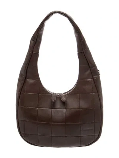 Pre-owned Coachtopia Embossed Leather Coach Alter/ego Crescent Large W/ Tags In Brown