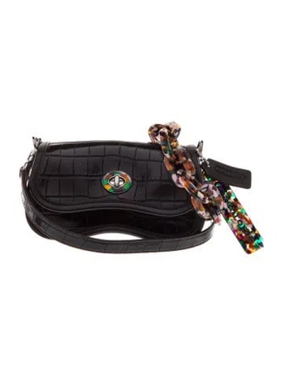 Pre-owned Coachtopia Leather Evening Bag In Black