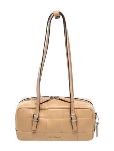 Pre-owned Coachtopia Leather Shoulder Bag In Neutrals