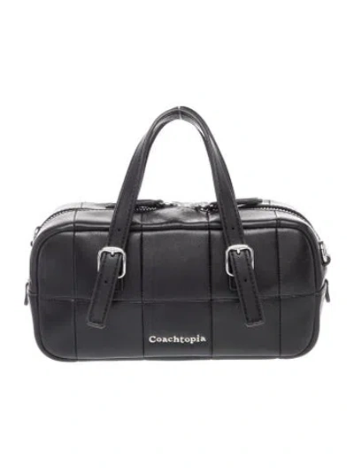 Pre-owned Coachtopia Leather Top Handle Bag In Black