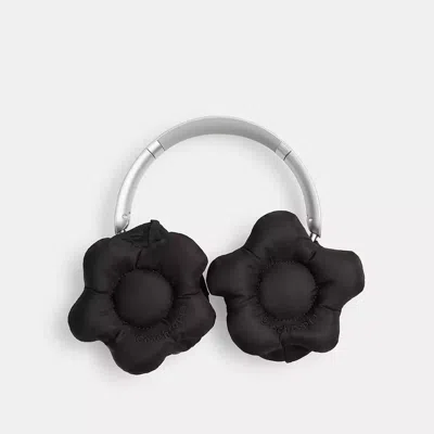 Coach Topia Loop Flower Headphone Covers In Black