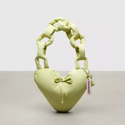 Coach Topia Loop Bauschige Herz-tasche In Green