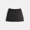 Coach Topia Loop Quilted Cloud Skirt In Black