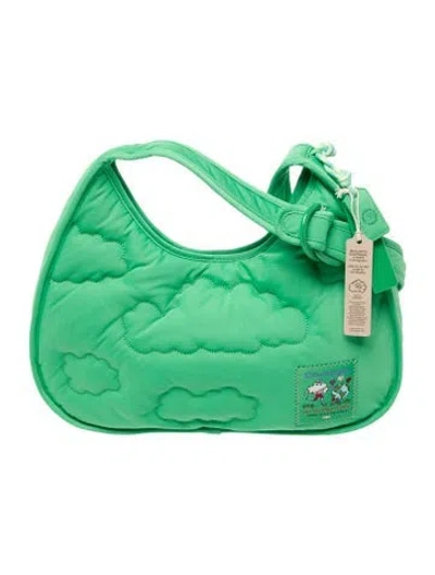Pre-owned Coachtopia Nylon Shoulder Bag In Green