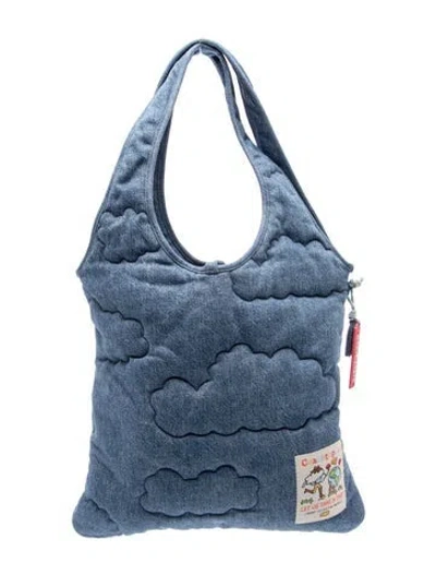 Pre-owned Coachtopia Nylon Tote In Blue