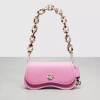 Coach Wavy Dinky Bag With Crossbody Strap In Pink