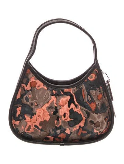 Pre-owned Coachtopia Suede Shoulder Bag In Multicolor