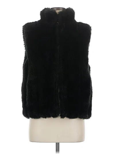 Pre-owned Coaco New York Faux Fur Vest In Black