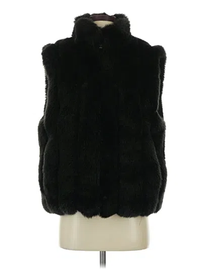 Pre-owned Coaco New York Faux Fur Vest In Black