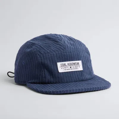 Coal Headwear Unisex Analog Corduroy 5-panel Cap In Navy In Blue