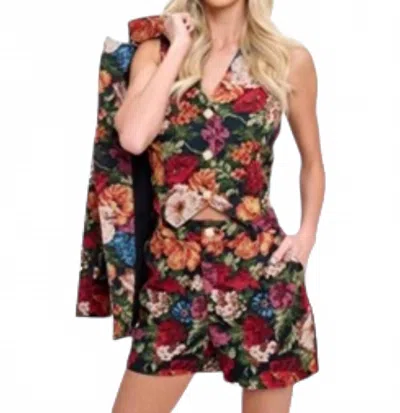 Coalition La Floral Tapestry Shorts In Black