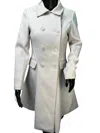 Coalition La Marilyn Double Breasted Coat In Cream In White