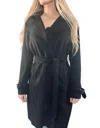 Coalition La Midnight Call Trench Coat In Black In Black
