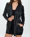 Coalition La Vegan Leather Blazer In Black In Black