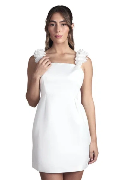 Coast 3d Floral Bardot Bridal Mini Dress In White