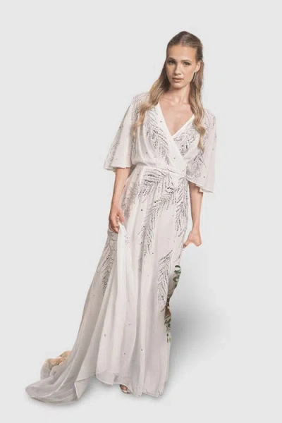 Coast Angel Sleeve Maxi Wedding Dress In Neutral