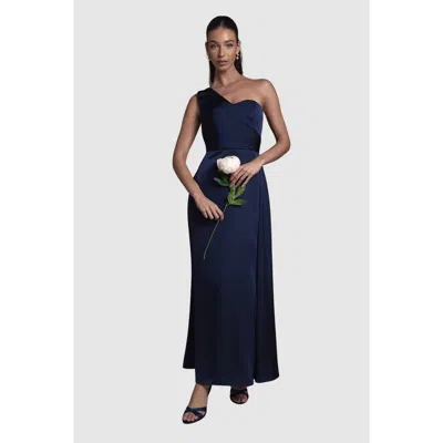 Coast Asymmetric One-shoulder Maxi Dress In Blue