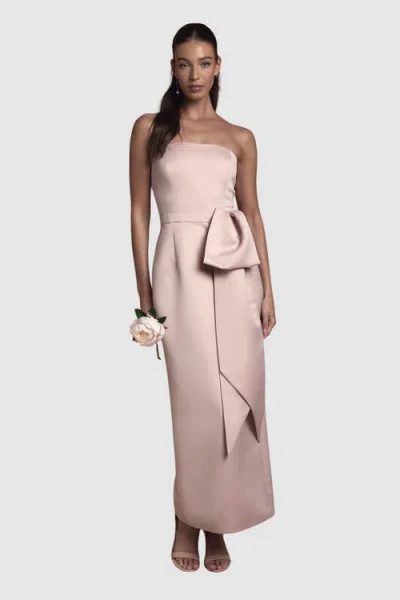 Coast Bandeau Bow-waist Maxi Dress In Pink